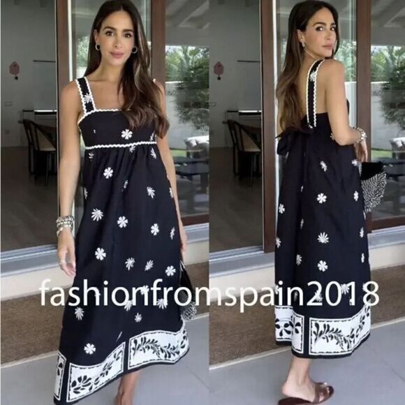 ZARA PRINTED MIDI DRESS‎ - Picture 1 of 10